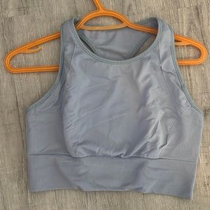 Lululemon ebb to street longline bra blue size 10 worn once